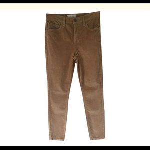 Current Elliot Khaki Corduroy Pants / Size 28